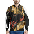 Tyrannosaurus Rex Head Print Men's Bomber Jacket