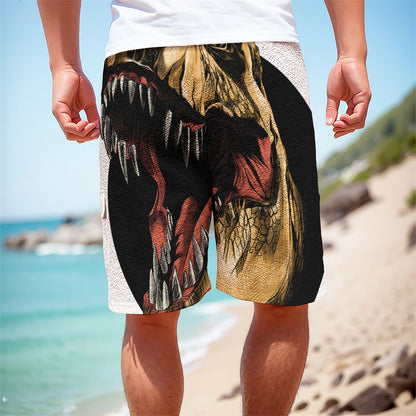 Tyrannosaurus Rex Head Print Men's Cargo Shorts