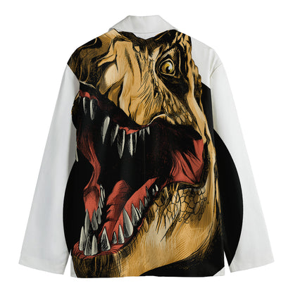 Tyrannosaurus Rex Head Print Men's Cotton Blazer