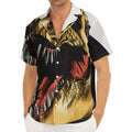 Tyrannosaurus Rex Head Print Men's Deep V-Neck Shirt