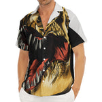 Tyrannosaurus Rex Head Print Men's Deep V-Neck Shirt