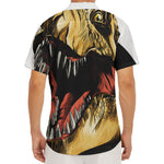Tyrannosaurus Rex Head Print Men's Deep V-Neck Shirt