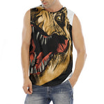 Tyrannosaurus Rex Head Print Men's Fitness Tank Top