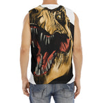 Tyrannosaurus Rex Head Print Men's Fitness Tank Top