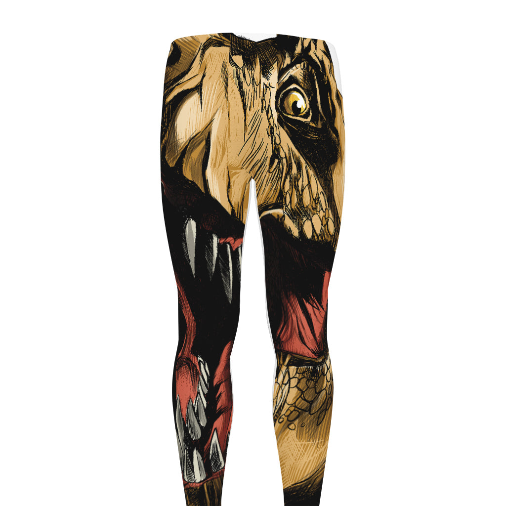 Tyrannosaurus Rex Head Print Men's leggings