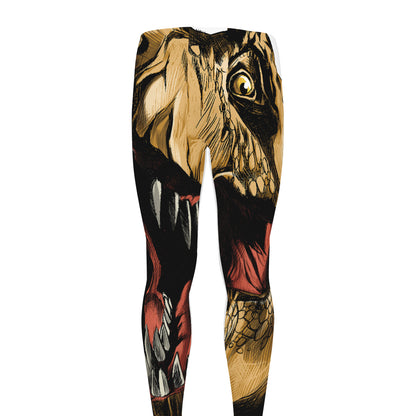 Tyrannosaurus Rex Head Print Men's leggings