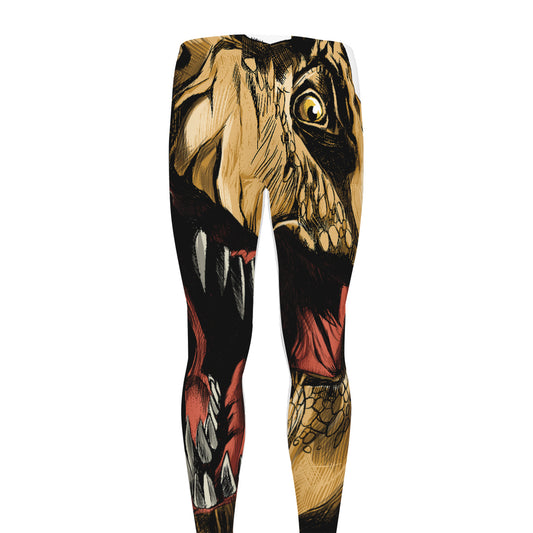 Tyrannosaurus Rex Head Print Men's leggings