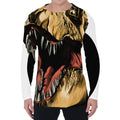 Tyrannosaurus Rex Head Print Men's Long Sleeve T-Shirt
