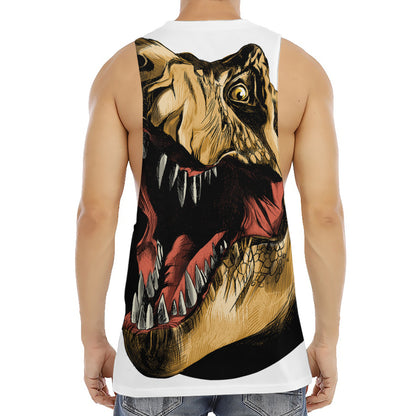 Tyrannosaurus Rex Head Print Men's Muscle Tank Top