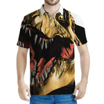 Tyrannosaurus Rex Head Print Men's Polo Shirt