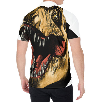 Tyrannosaurus Rex Head Print Men's Shirt