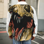 Tyrannosaurus Rex Head Print Men's Shirt Jacket