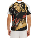 Tyrannosaurus Rex Head Print Men's Short Sleeve Rash Guard