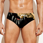 Tyrannosaurus Rex Head Print Men's Swim Briefs