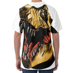 Tyrannosaurus Rex Head Print Men's Velvet T-Shirt