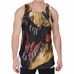 Tyrannosaurus Rex Head Print Men's Velvet Tank Top