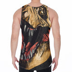 Tyrannosaurus Rex Head Print Men's Velvet Tank Top