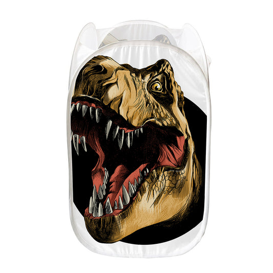 Tyrannosaurus Rex Head Print Mesh Laundry Hamper