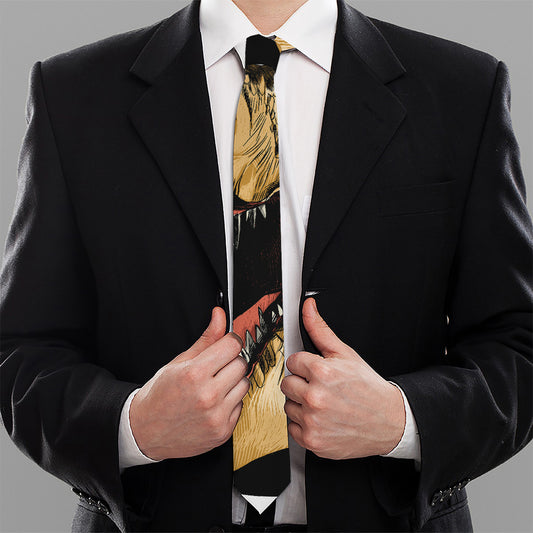 Tyrannosaurus Rex Head Print Necktie