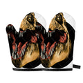 Tyrannosaurus Rex Head Print Oven Mitts