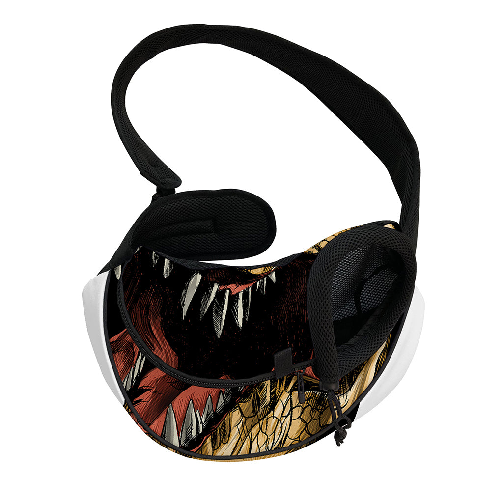 Tyrannosaurus Rex Head Print Pet Sling Carrier