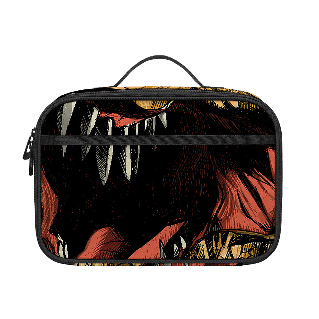 Tyrannosaurus Rex Head Print Portable Lunch Bag