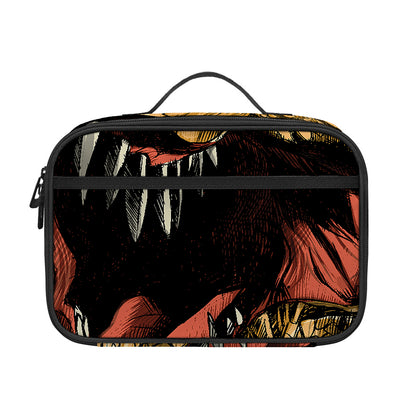 Tyrannosaurus Rex Head Print Portable Lunch Bag