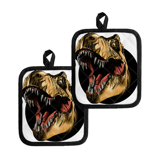 Tyrannosaurus Rex Head Print Pot Holders