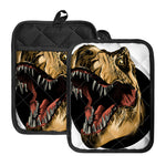 Tyrannosaurus Rex Head Print Pot Holders With Pocket