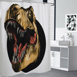 Tyrannosaurus Rex Head Print Premium Shower Curtain