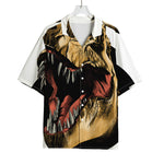 Tyrannosaurus Rex Head Print Rayon Hawaiian Shirt