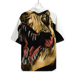 Tyrannosaurus Rex Head Print Rayon Hawaiian Shirt