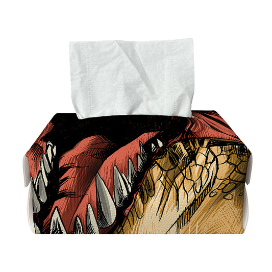 Tyrannosaurus Rex Head Print Rectangle Tissue Box Cover