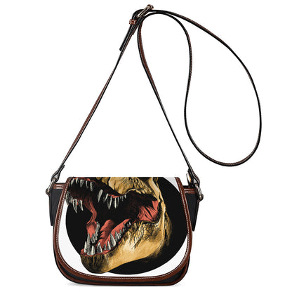 Tyrannosaurus Rex Head Print Saddle Bag