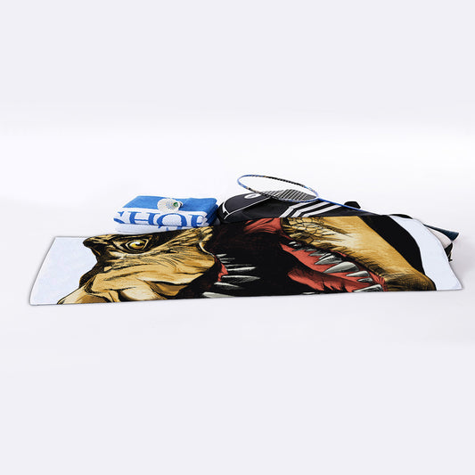 Tyrannosaurus Rex Head Print Sports Towel