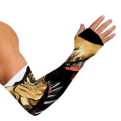 Tyrannosaurus Rex Head Print Sun Protection Arm Sleeves