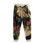 Tyrannosaurus Rex Head Print Sweatpants