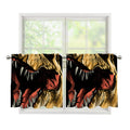 Tyrannosaurus Rex Head Print Tier Curtains
