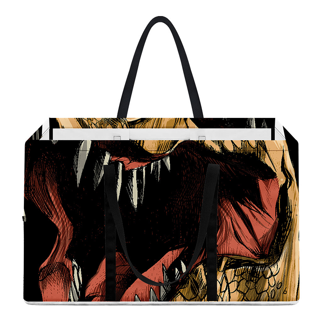 Tyrannosaurus Rex Head Print Utility Tote Bag