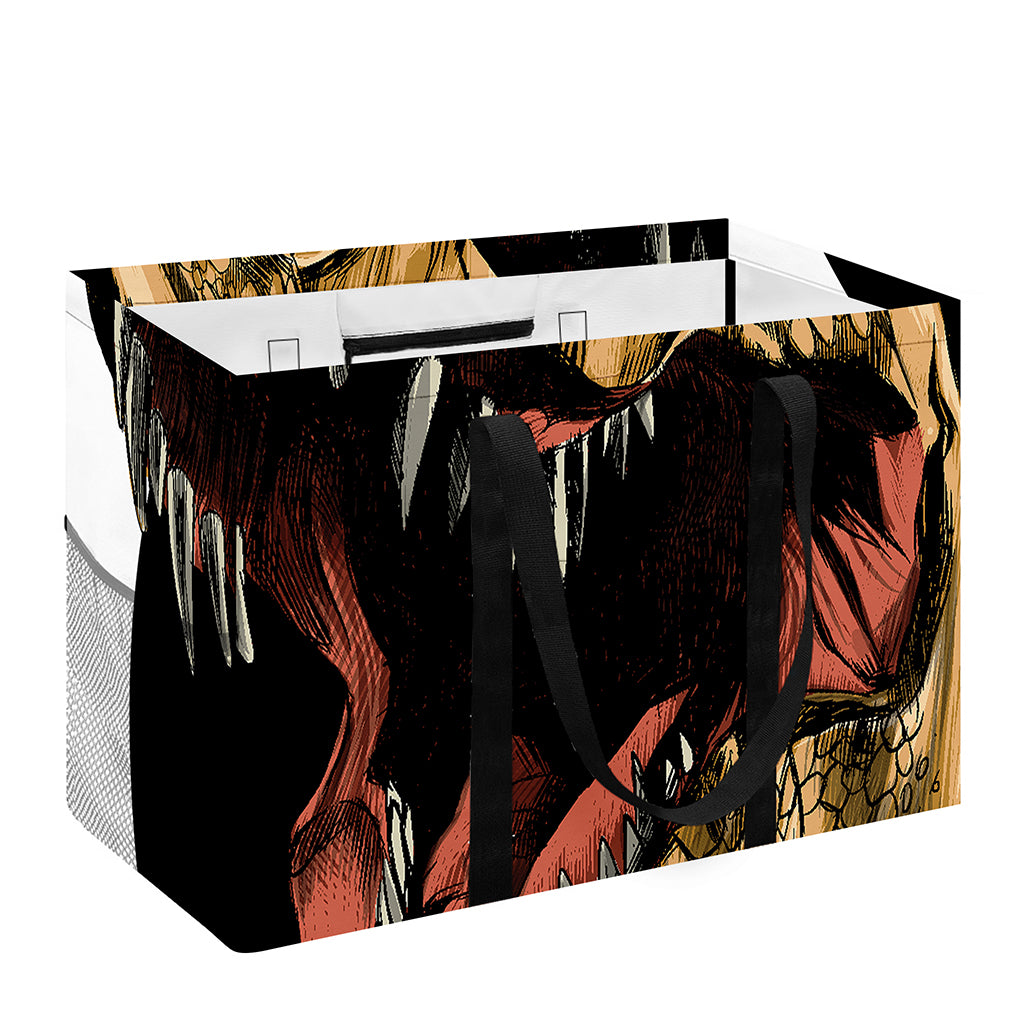 Tyrannosaurus Rex Head Print Utility Tote Bag