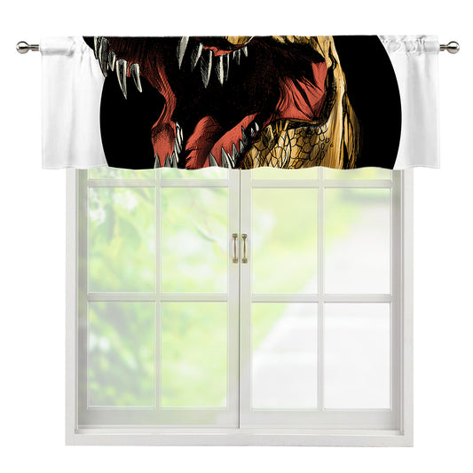 Tyrannosaurus Rex Head Print Window Valance