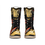 Tyrannosaurus Rex Head Print Winter Boots