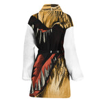 Tyrannosaurus Rex Head Print Women's Bathrobe