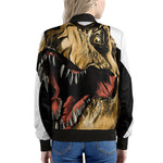 Tyrannosaurus Rex Head Print Women's Bomber Jacket