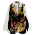 Tyrannosaurus Rex Head Print Women's Cotton Blazer