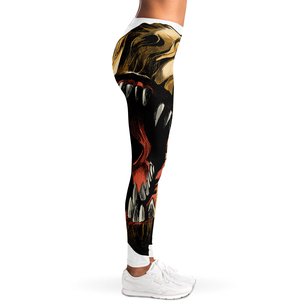 Tyrannosaurus Rex Head Print Women's Leggings
