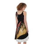 Tyrannosaurus Rex Head Print Women's Sleeveless Dress