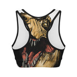 Tyrannosaurus Rex Head Print Women's Sports Bra