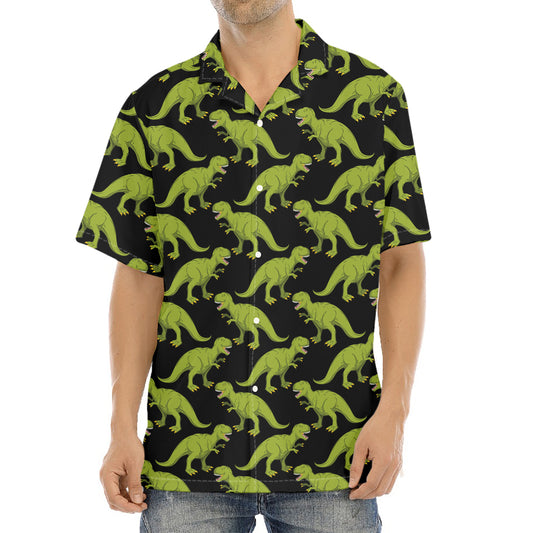 Tyrannosaurus Rex Pattern Print Aloha Shirt