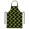 Tyrannosaurus Rex Pattern Print Bib Apron With Pocket